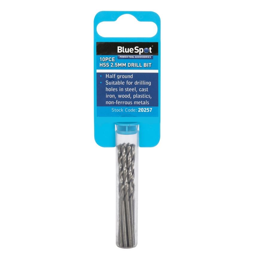 10 Piece 2.5MM HSS Drill Set
