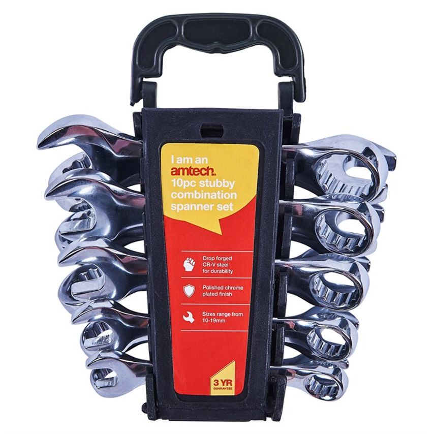 10 Piece Stubby Combination Wrench Set