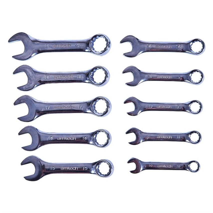 10 Piece Stubby Combination Wrench Set