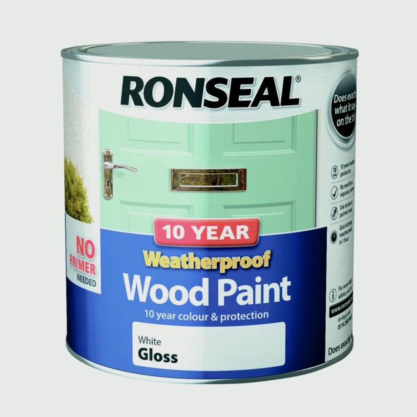 10 Year Weatherproof Gloss Wood Paint 2.5L White