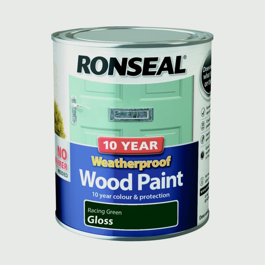 10 Year Weatherproof Gloss Wood Paint 750ml Racing Green