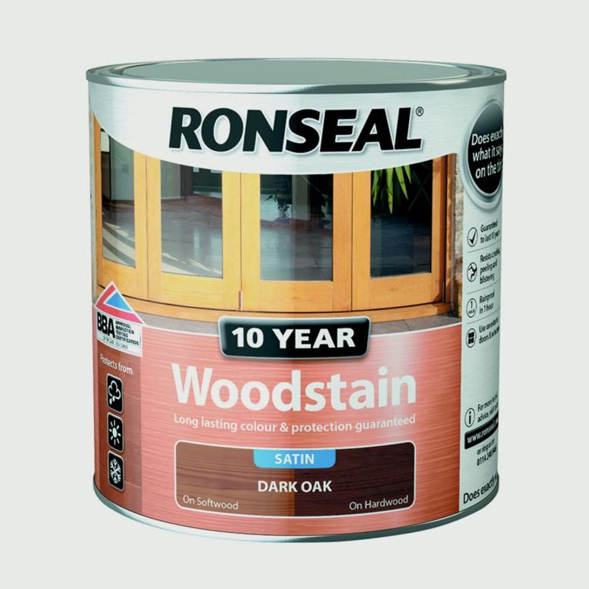 10 Year Wood Stain Satin 250ml Dark Oak