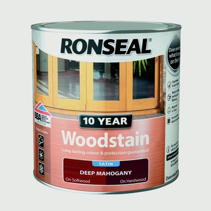 10 Year Wood Stain Satin 250ml Deep Mahogany