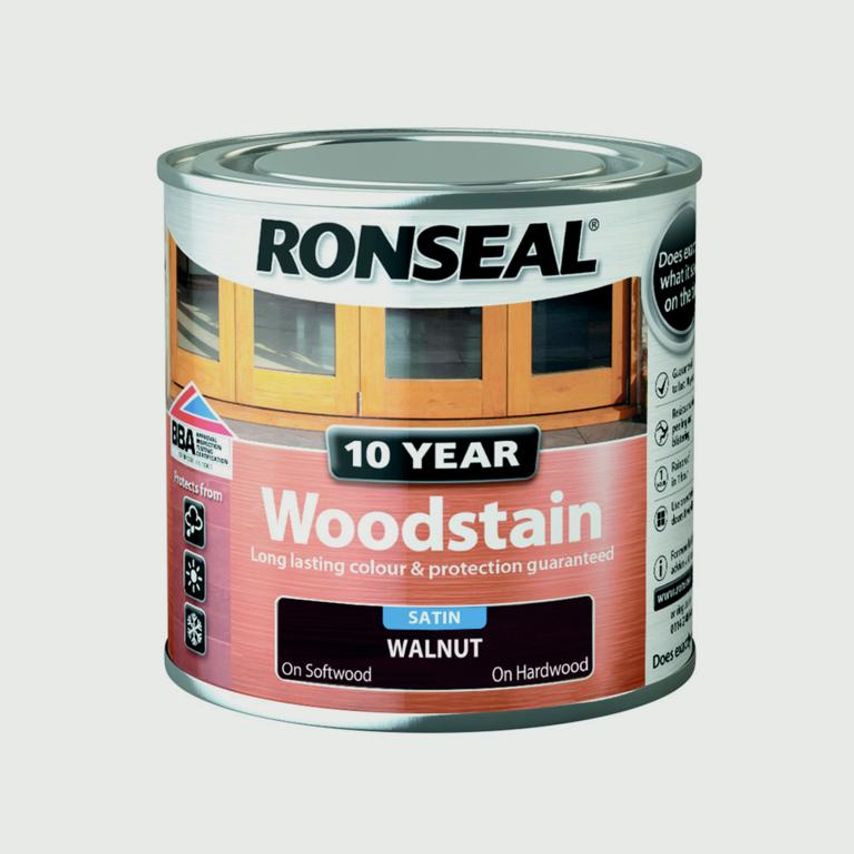 10 Year Wood Stain Satin 250ml Walnut