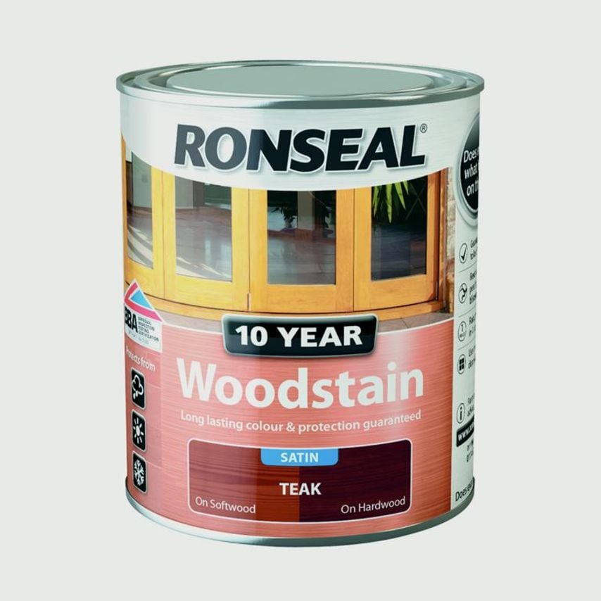 10 Year Wood Stain Satin 750ml Teak