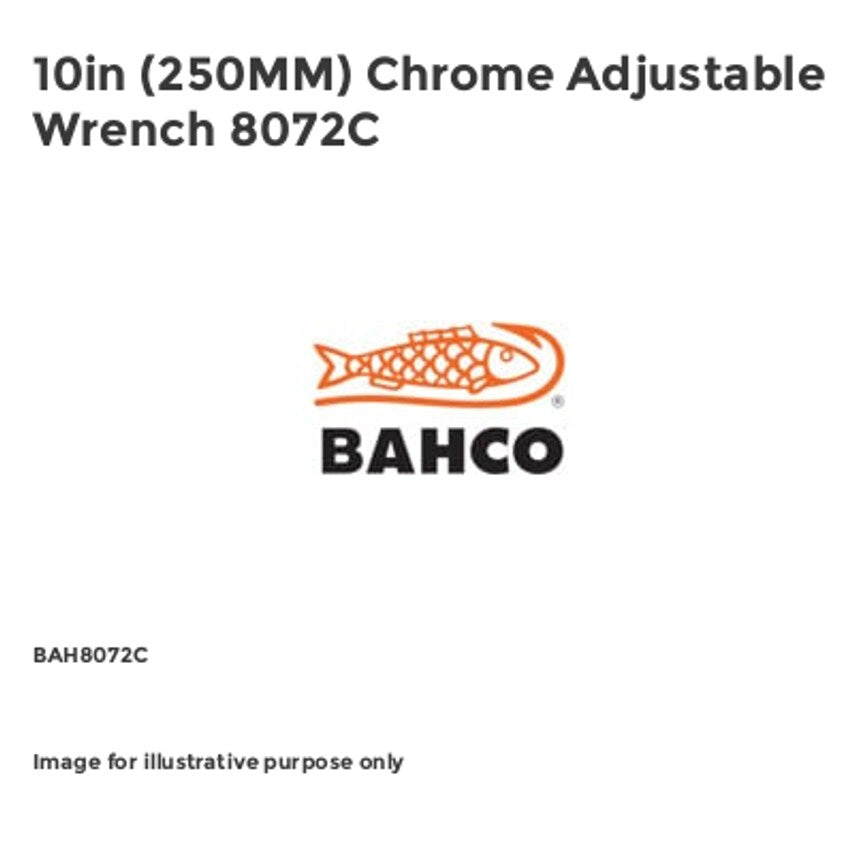 10in (250MM) Chrome Adjustable Wrench 8072C