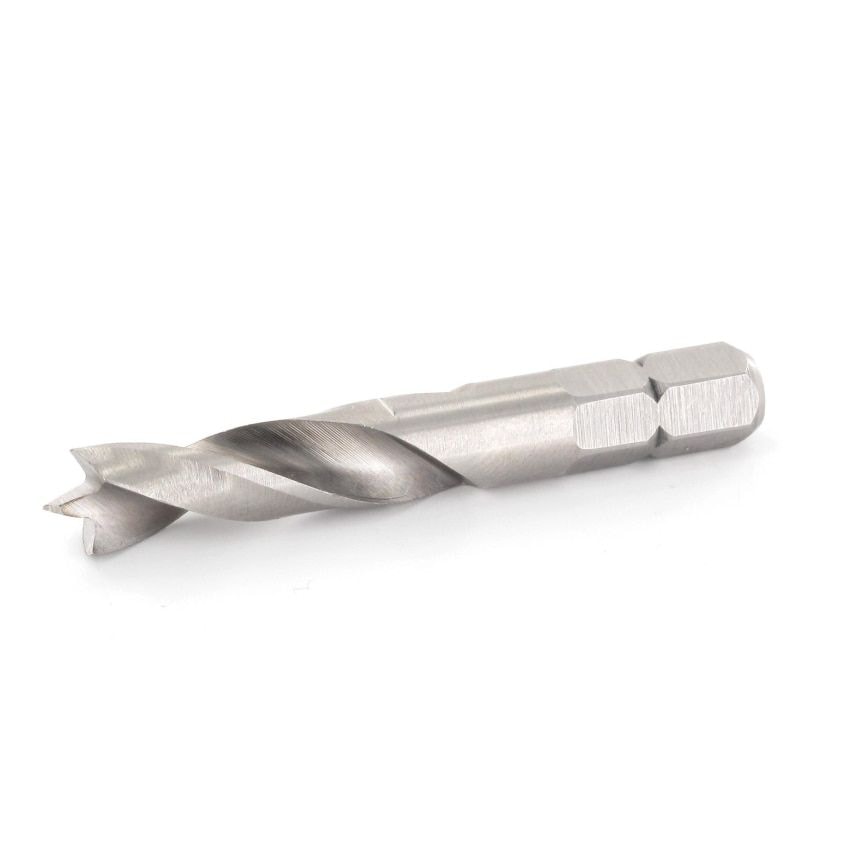 10mm HSS-Ground Brad Point Drill Bit 1/4" Hex Shank Short, 1596100