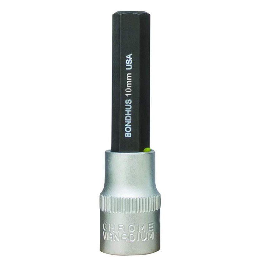 10mm Hex 2" Inhex Socket Bit + Hex Socket, 10mm, 43276