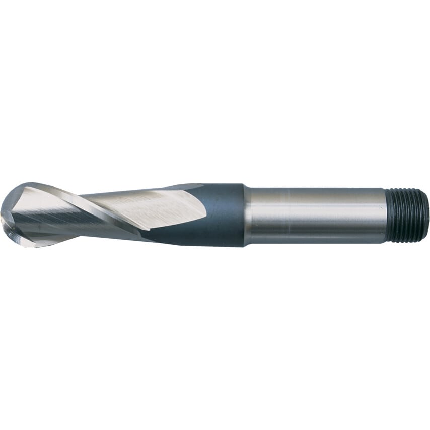11.00MM HSS 2 Flute Threaded Shank Ball Nosed Long Series Slot Drills - Metric