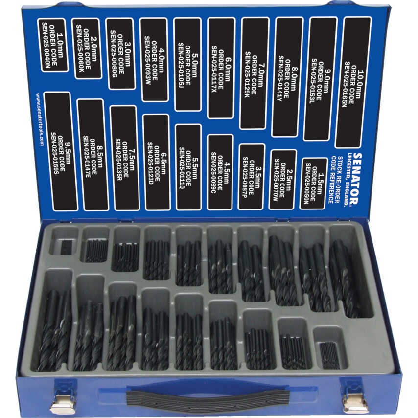 1-10MM X 0.5MM HSS Metric Workshop Drill Set 170PC