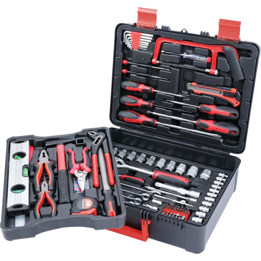 112 Piece General Purpose Tool Set In Plastic Box