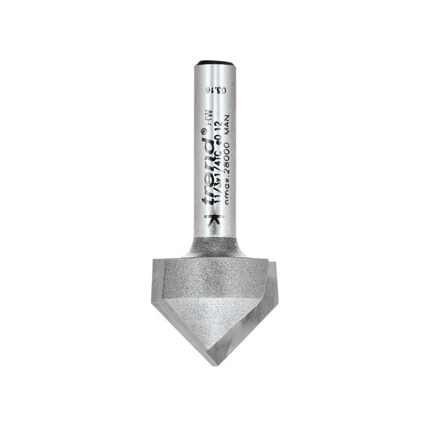 11/3 x 1/4 TCT V-Groove Cutter 45 9.2 x 19.1mm TRE11314TC
