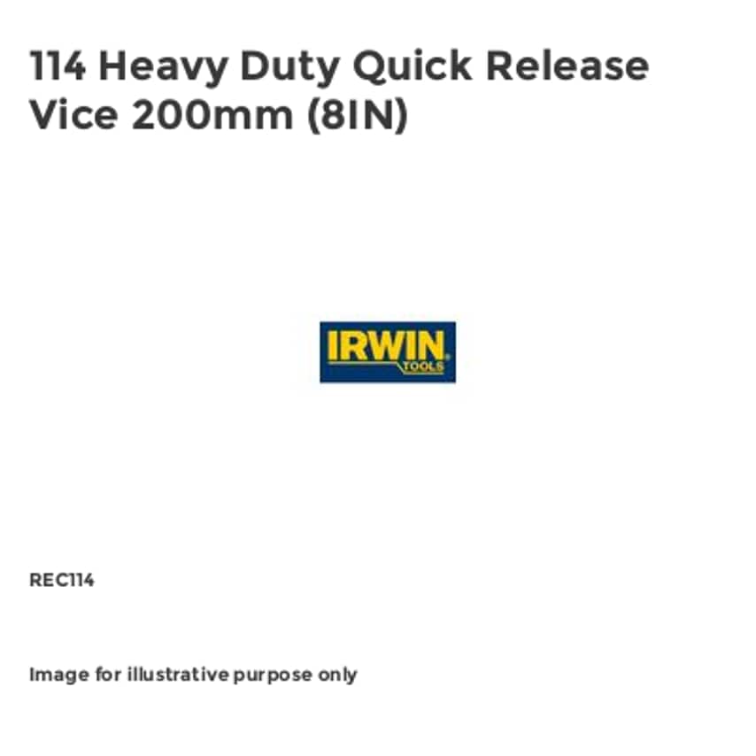114 Heavy Duty Quick Release Vice 200mm (8IN)