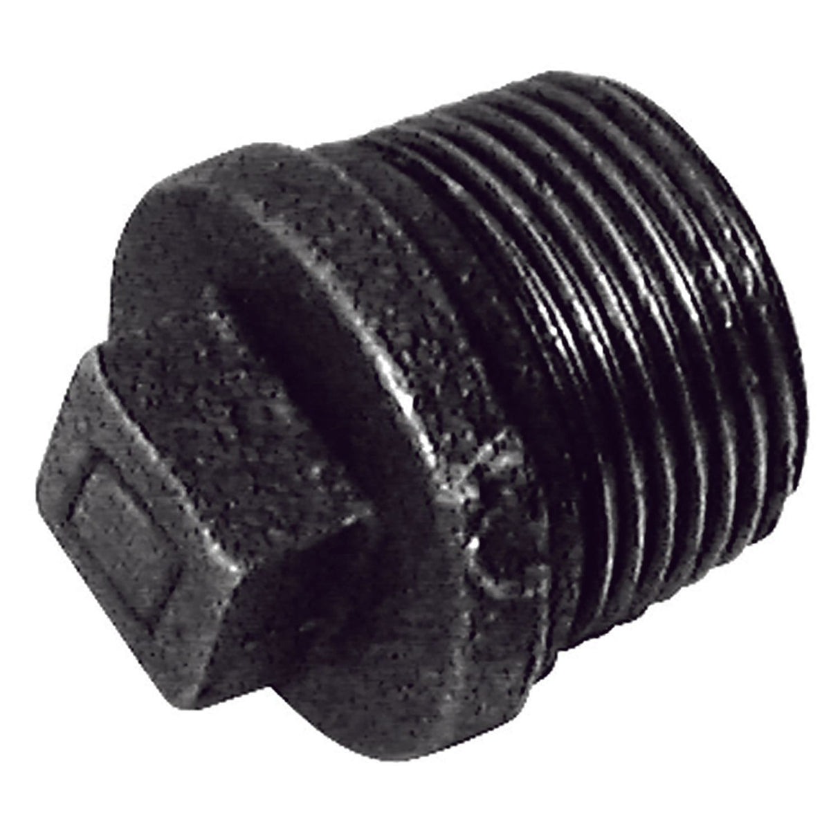 1.1/4inBSPT Male Beaded Solid Plug Black - C146-114N
