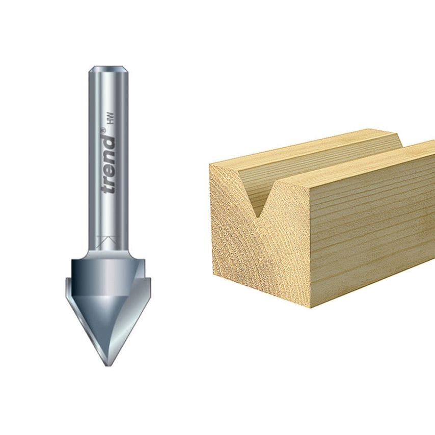11/5 x 1/4 TCT V-Groove Cutter 60 10.3 x 12.7mm TRE11514TC