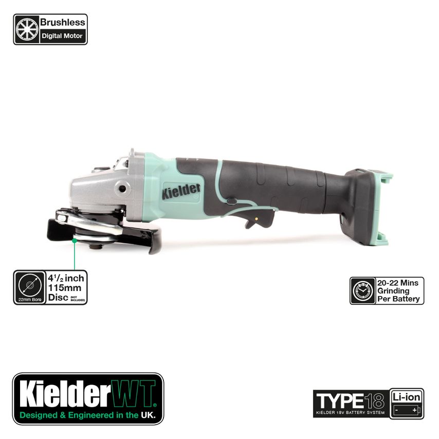 115mm 18V Li-ion TYPE18 Angle Grinder Bare