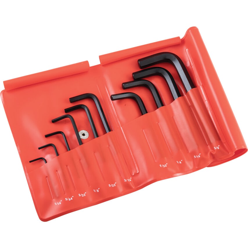 1/16"-3/8" Hexagon Wrench Set (10 Piece)