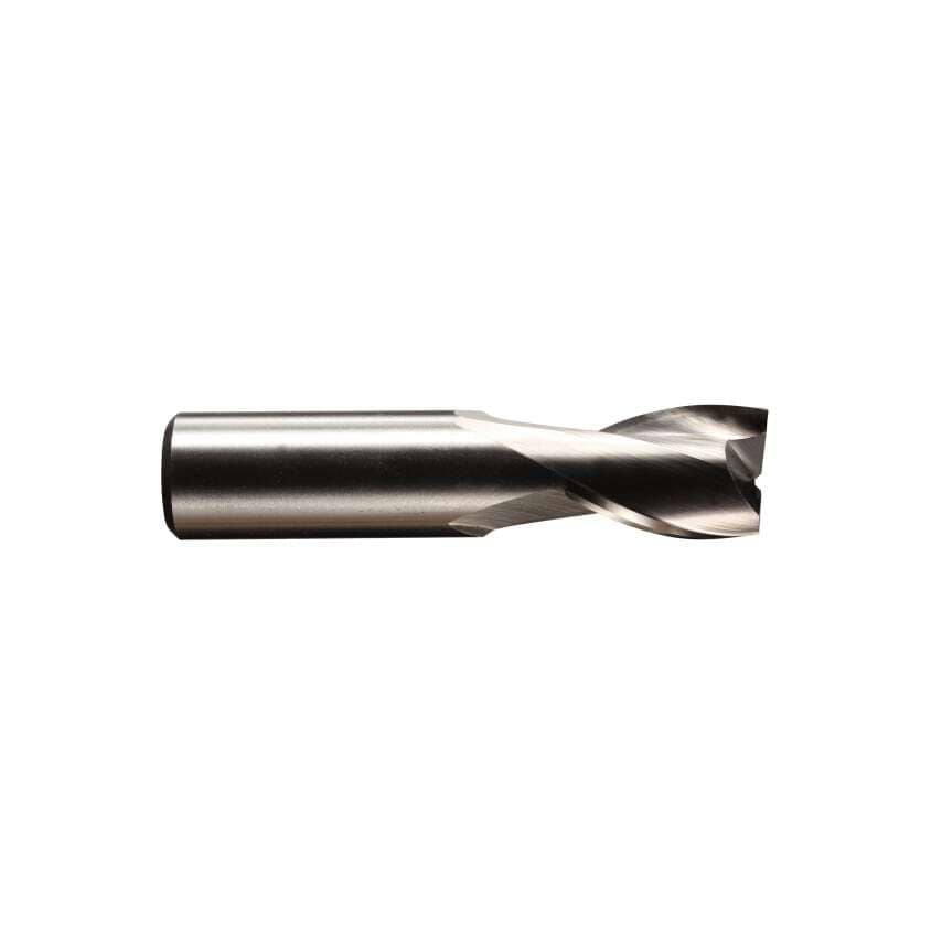 1/16"X1/4" HSCo 2 Flute Plain Shank Short Series Slot Drill (BS 122/4)