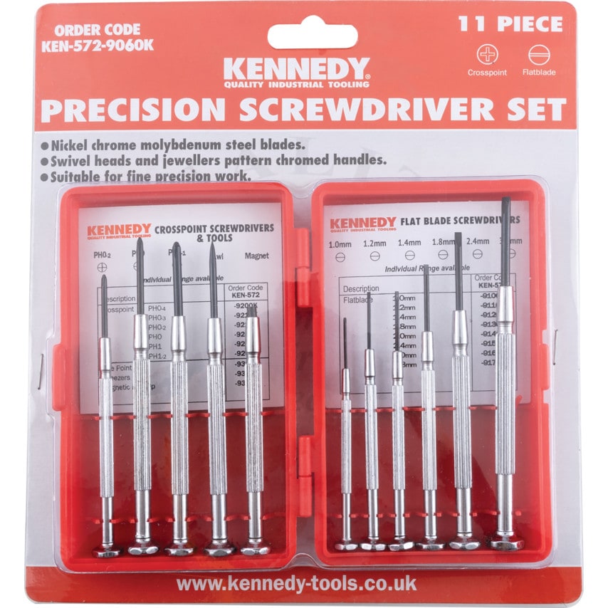 11-Piece Precision Screwdriver & Tool Set