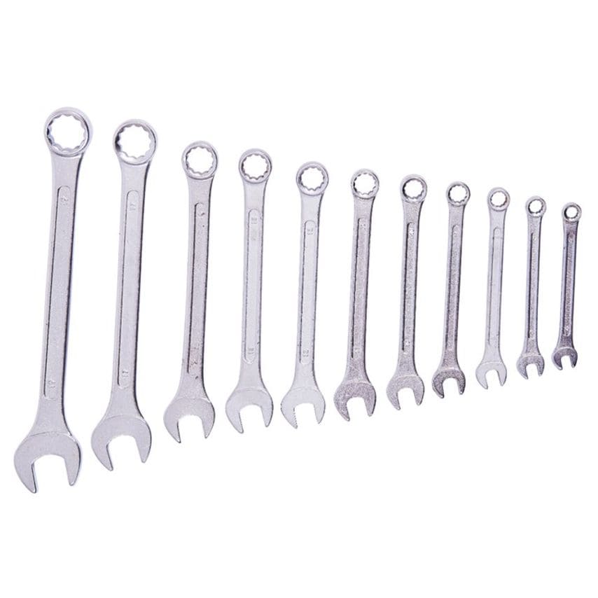 11 Piece Combination Spanner Set with Storage Rack