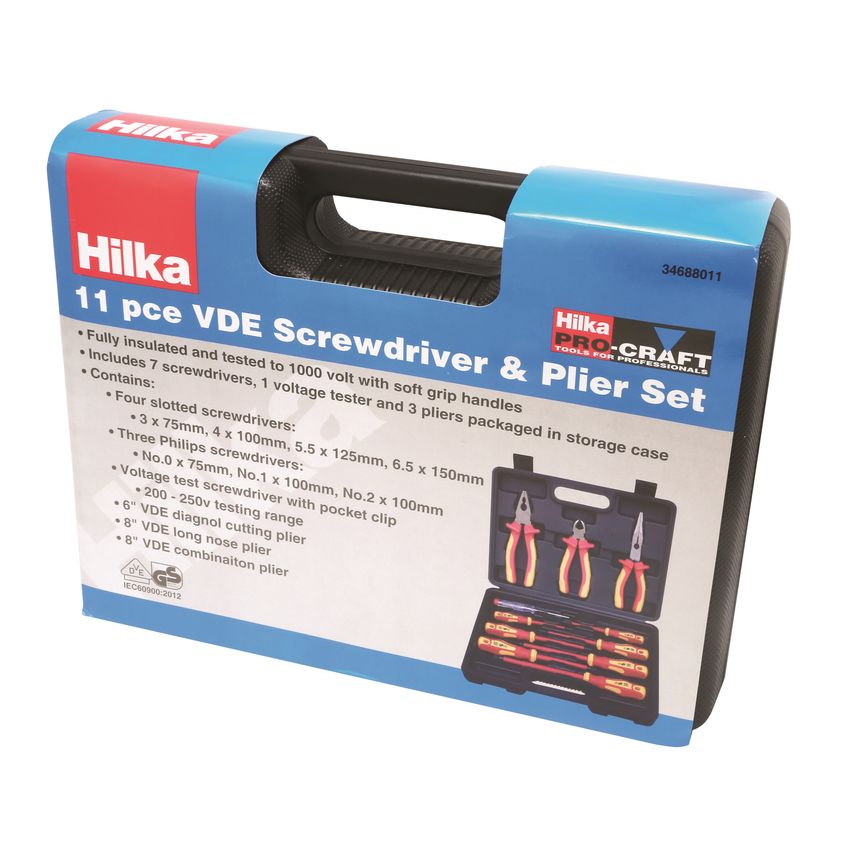11 Piece VDE Screwdriver & Pliers Set