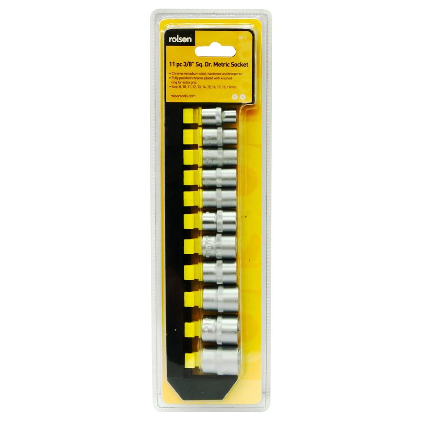11pc 3/8 Dr Shallow Socket Set