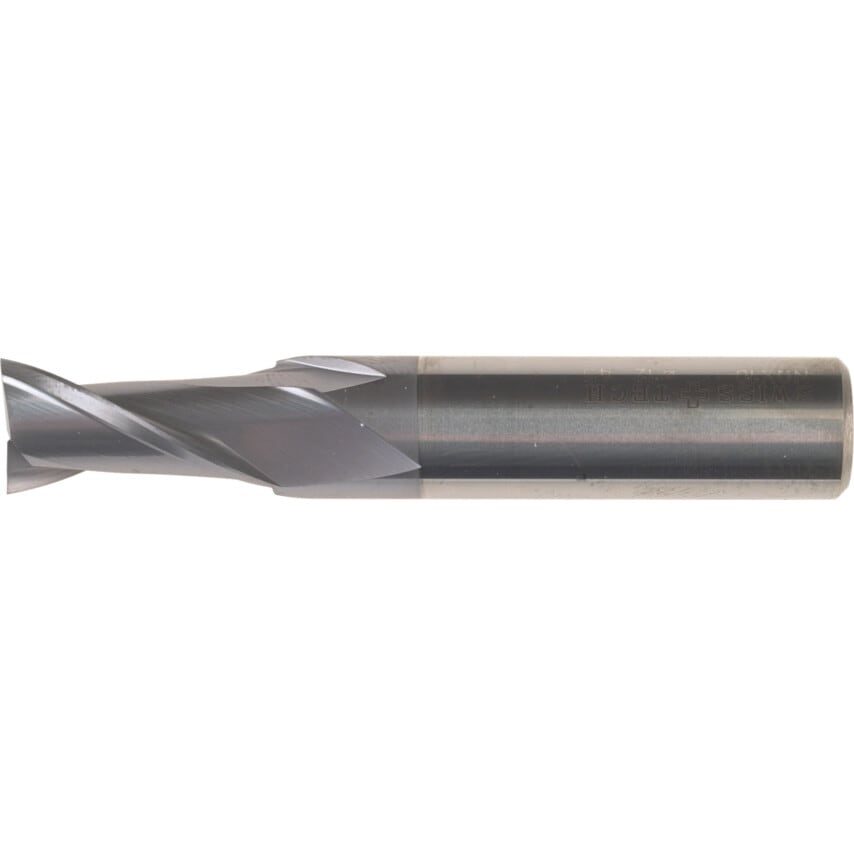 12.00MM Carbide 2 Flute Plain Shank Short Series Slot Drills - TiCN Coated