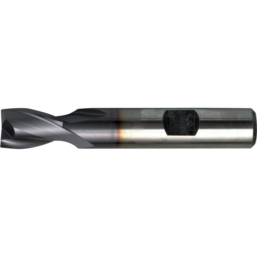 12.00MM HSS-Co 8% 2 Flute Weldon Shank Short Series Slot Drills - TiCN Coated