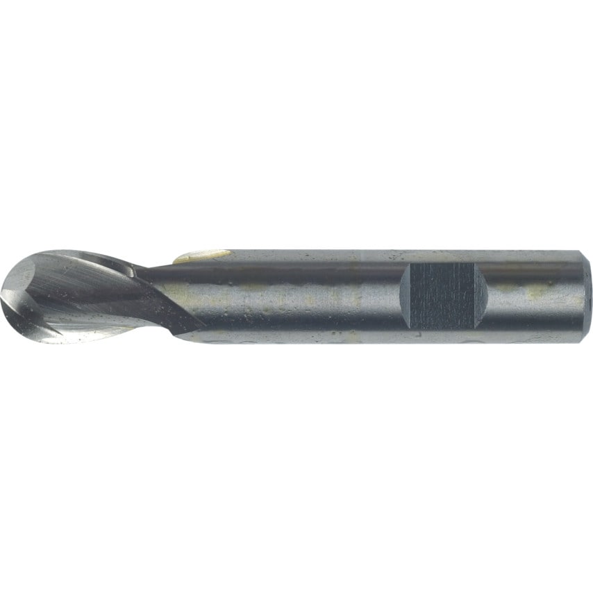 12.00MM Series 11 HSS-Co 2 Flute Weldon Shank Short Series Ball Nose Slot Drills - Uncoated