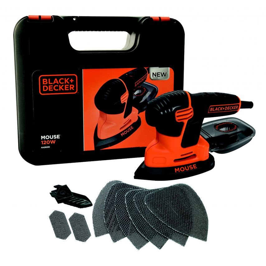 120W Next Generation Mouse Sander with Kitbox and 9 Accessories