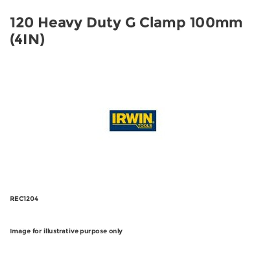 120 Heavy Duty G Clamp 100mm (4IN) REC1204