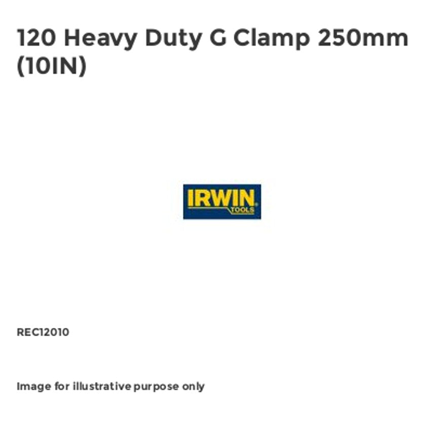 120 Heavy Duty G Clamp 250mm (10IN)