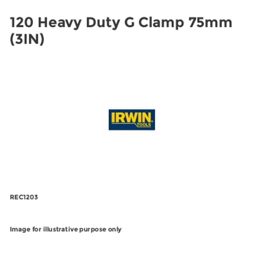 120 Heavy Duty G Clamp 75mm (3IN)