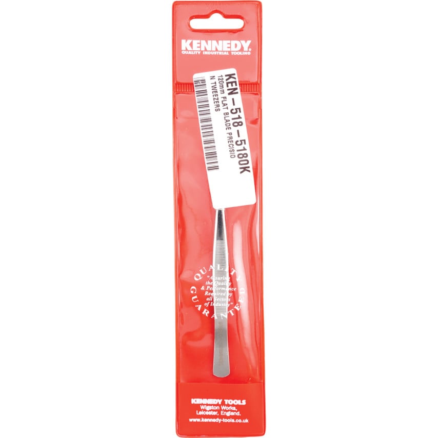 120mm Flat Blade Precision Tweezers