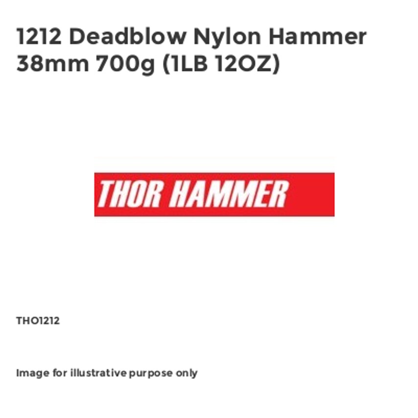 1212 Deadblow Nylon Hammer 38mm 700g (1LB 12OZ) THO1212