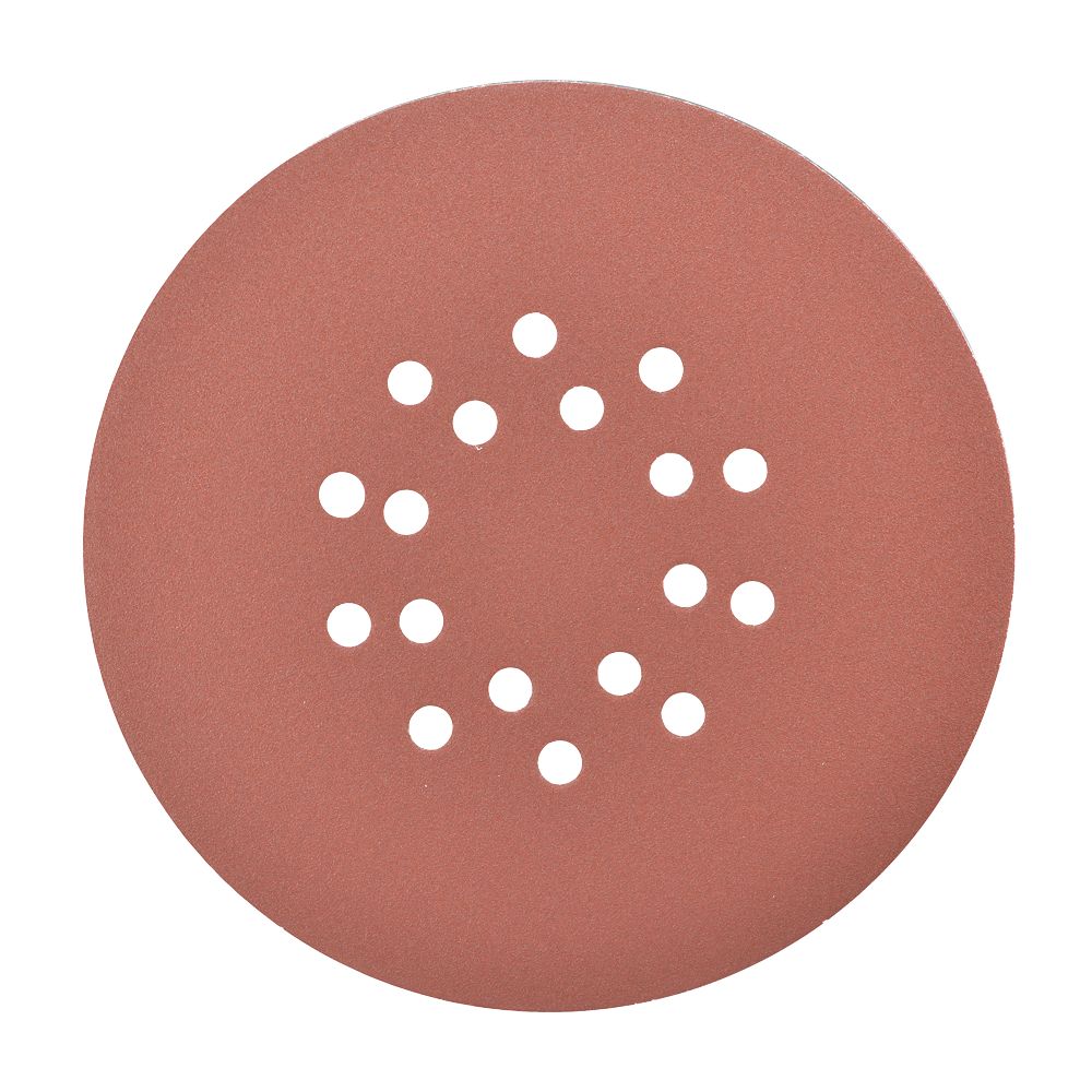 Essentials   120 Grit 18-Hole Punched Wood Sanding Discs 225mm 5 Pack