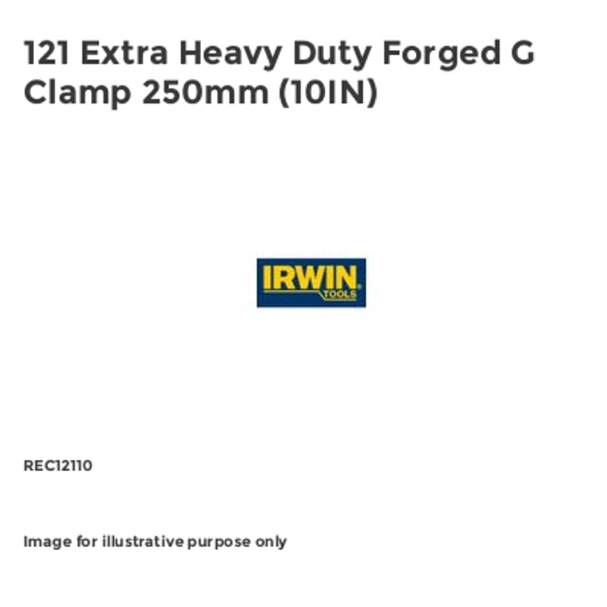121 Extra Heavy Duty Forged G Clamp 250mm (10IN) REC12110
