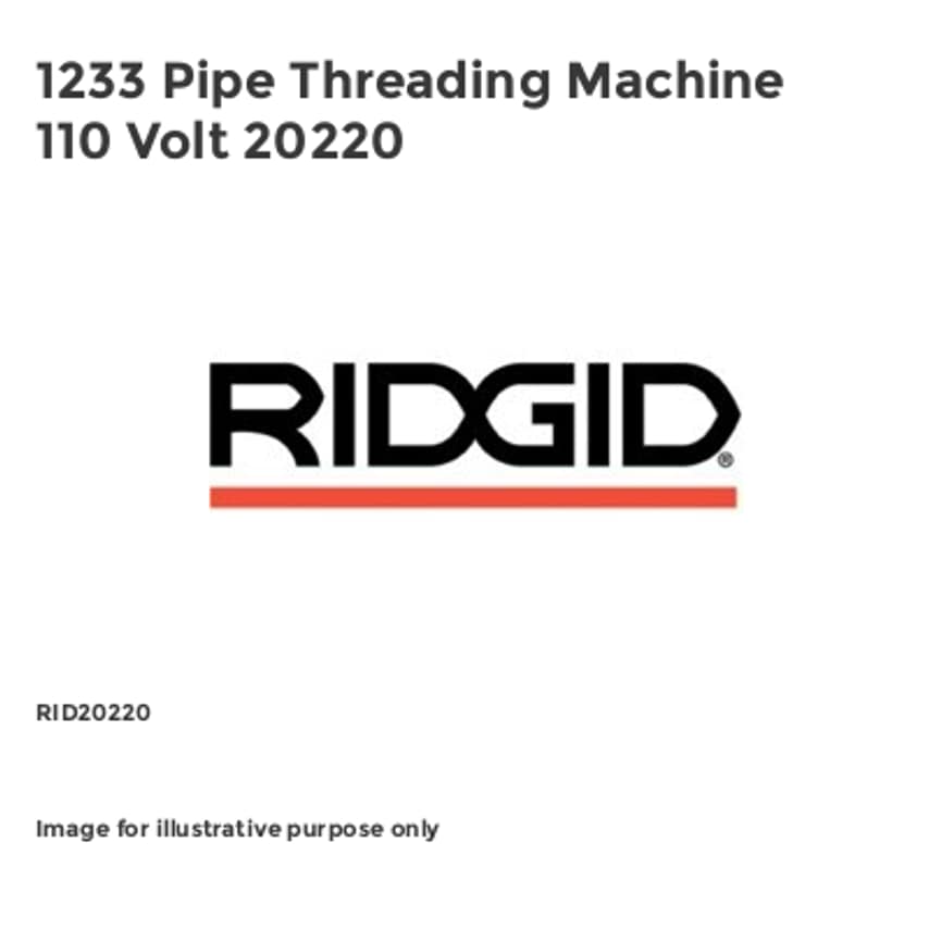 1233 Pipe Threading Machine 110 Volt 20220 RID20220