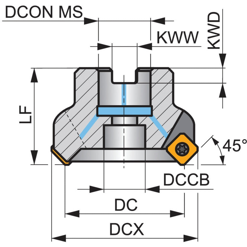 125A12R-S45SD13F-C Ver SD13 45 Face Mill