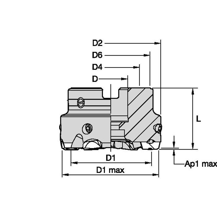 125B16RP00MD10CF Fix-Perfect Finish Shell Mill