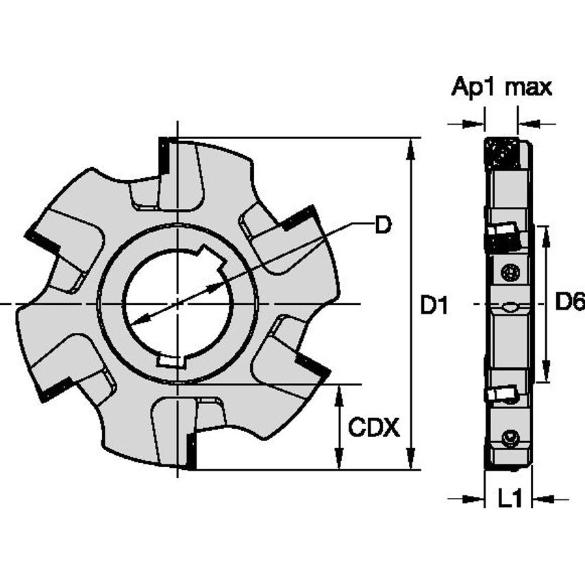 125H08LK90SD12N18K Kssm 125MM Left Hand SD12 INSE