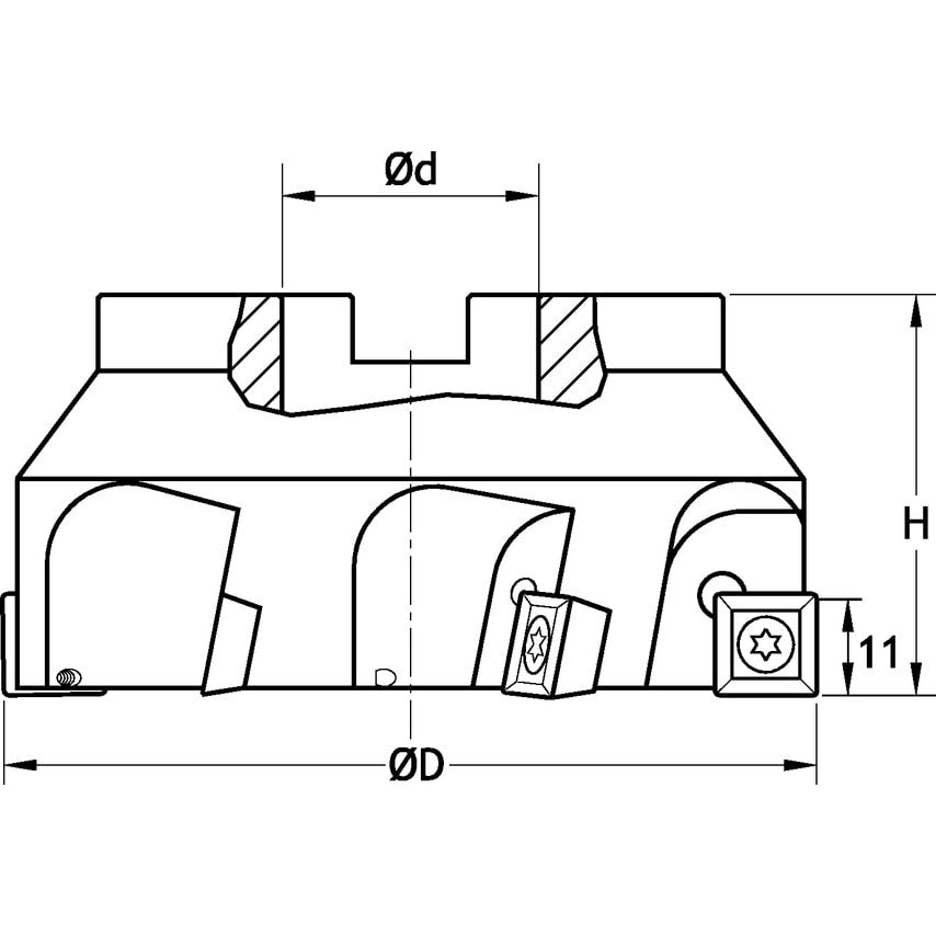 125MM XP-45C Face-hog Milling Cutter