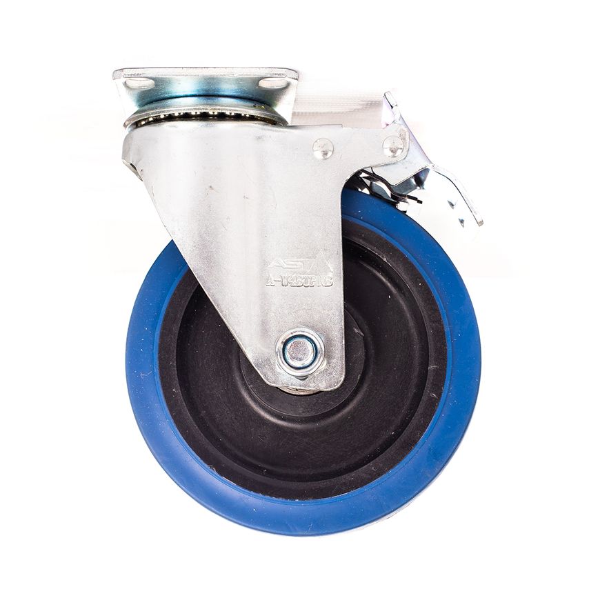 125mm Bearing Castor Wheel with Swivel Plate & Full Lock