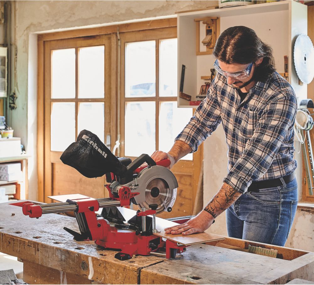 Einhell TE-SM 36/210 Li - Solo 210mm 36V Li-Ion Power X-Change  Cordless Single-Bevel Sliding Mitre Saw - Bare