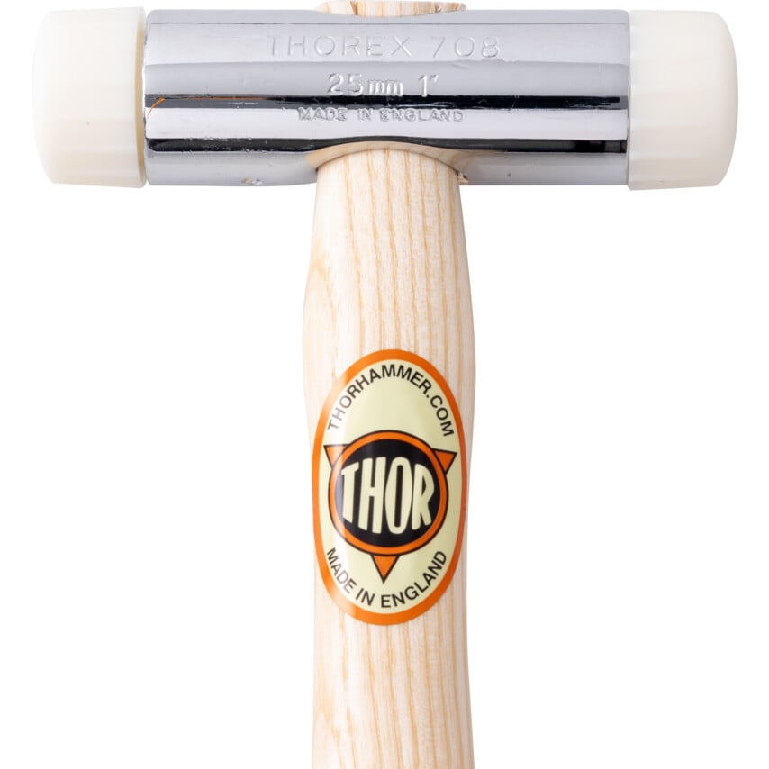 12-708N 25mm Nylon Hammer with Wood Handle