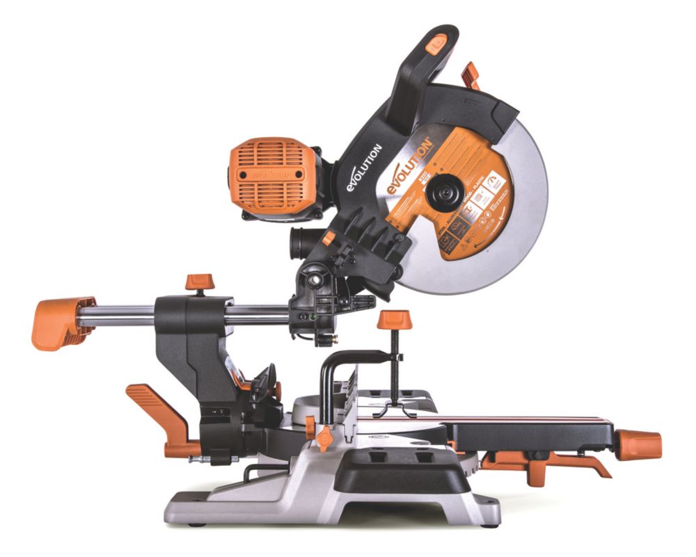 Evolution R255SMS-DB 255mm  Electric Double-Bevel Sliding Multi-Material Mitre Saw 220-240V