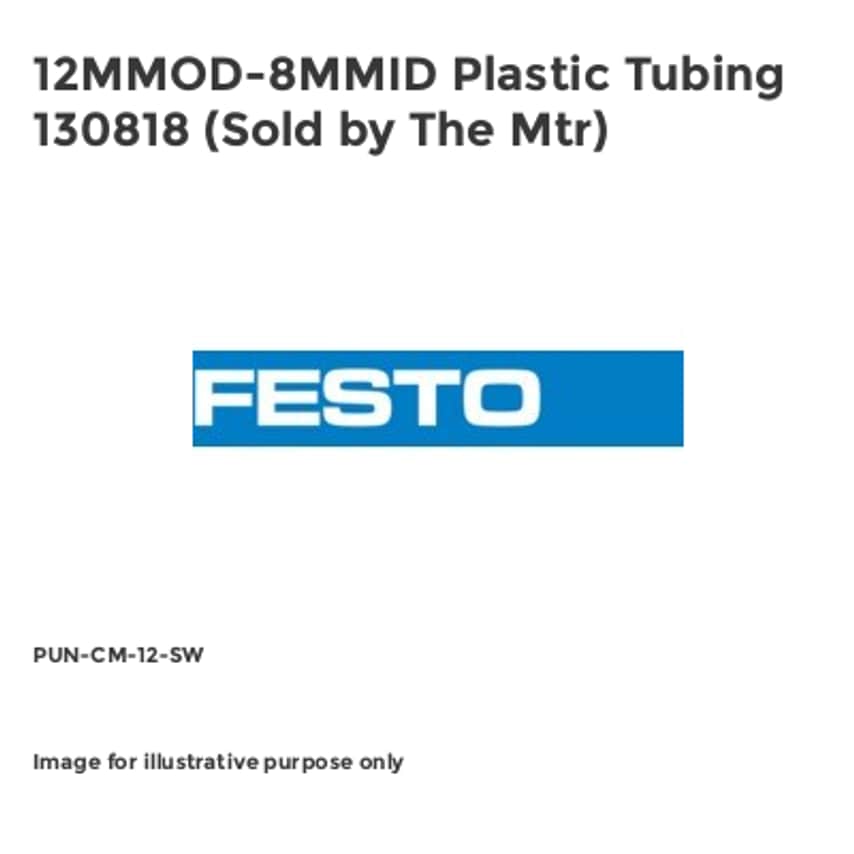 12MMOD-8MMID Plastic Tubing 130818 (Sold by The Mtr)