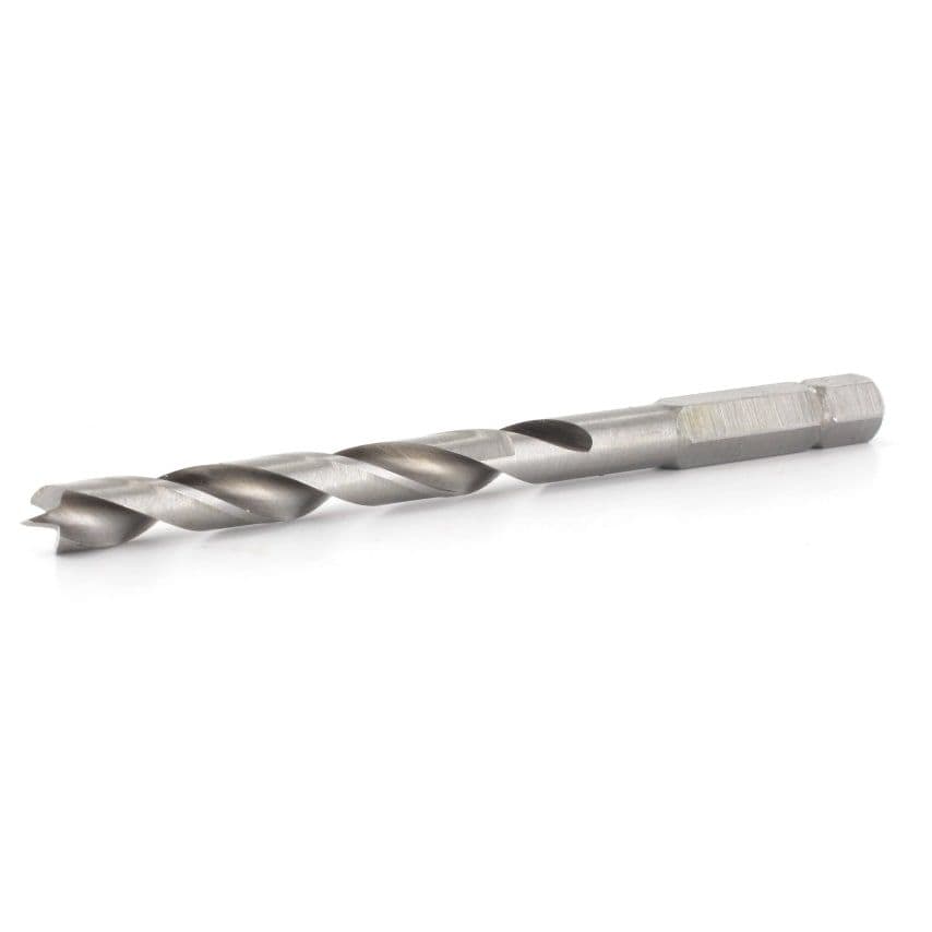 12MM HSS-Ground Brad Point Drill Bit 1/4" Hex Shank Long, 1597120