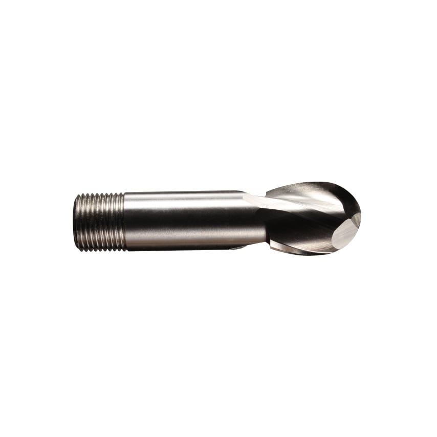 1/2"X1/2" 2 Flute HSS Screw Shank Ball Nose Short Series Slot Drill (BS 122/4)