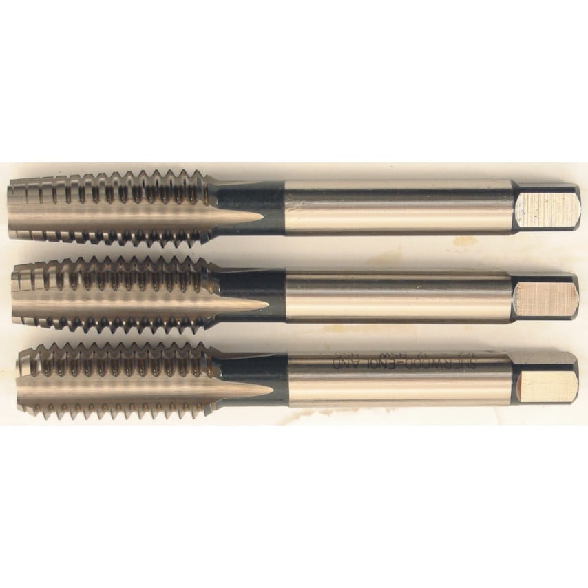 1/2"X12 BSW HSSGT Straight Flute Tap Set